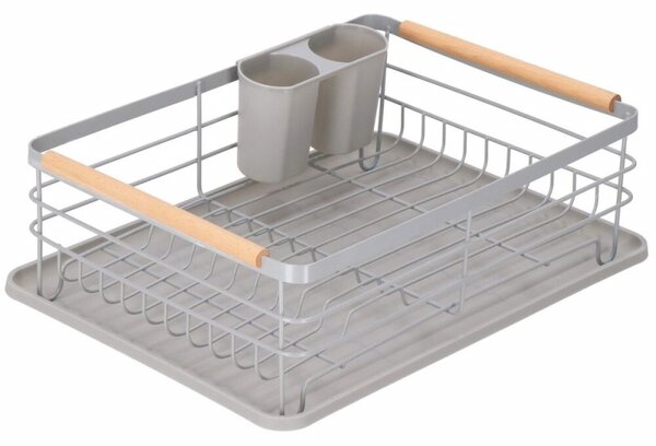 Odkapávač na nádobí 42x31x13,5 cm SPRINGOS Fluvia KI0136 šedý