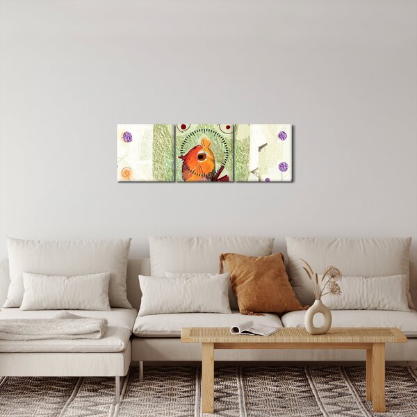 Obraz - Duše ptáčka (s hodinami) (90x30 cm)