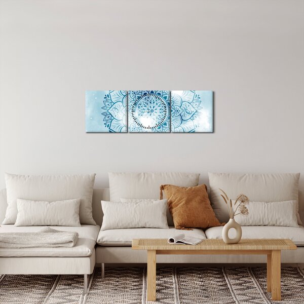 Obraz - Nebeská mandala (s hodinami) (90x30 cm)