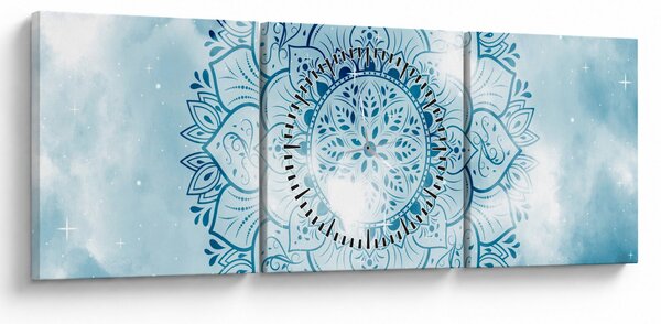Obraz - Nebeská mandala (s hodinami) (90x30 cm)
