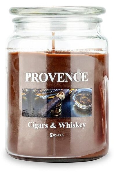 Svíčka ve skle s víčkem DOUTNÍKY A WHISKY 510 g