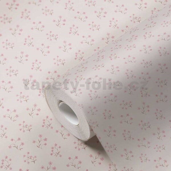 Vliesové tapety na zeď A.S. CRÉATION Maison Charme 39074-3 drobné kytičky růžové rozměr 10,05 m x 0,53 m