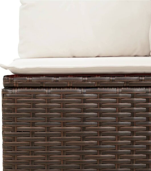 8dílná zahradní sedací souprava s poduškami hnědá polyratan 3222822