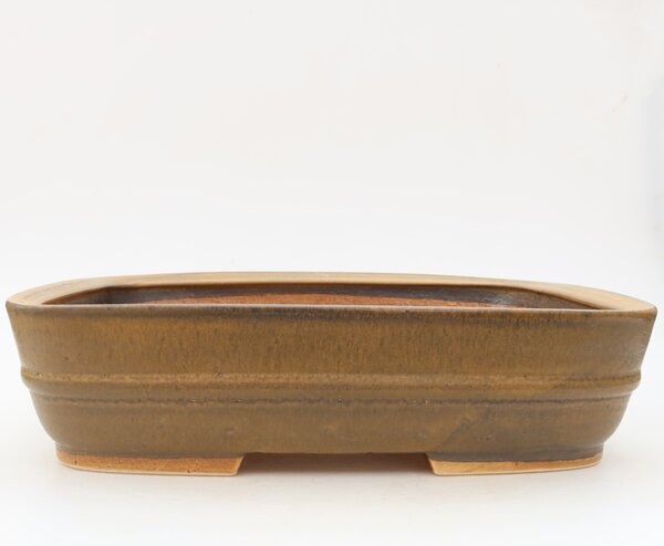 E-bonsai Keramická bonsai miska 30 x 24,5 x 7,5 cm hnědá