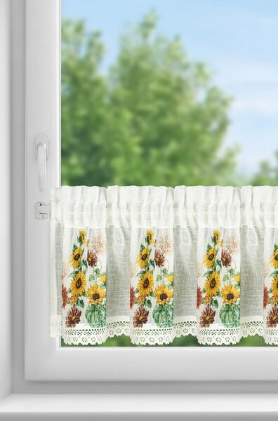 KRÁTKÁ ZÁCLONA NA PÁSCE ADELA 150X30 CM KVĚTY