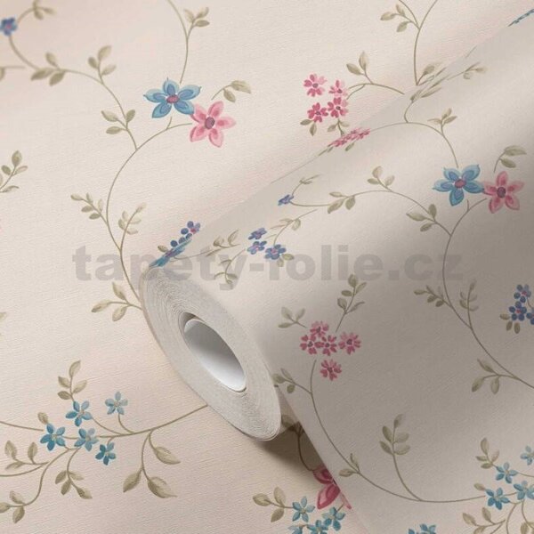 Vliesové tapety na zeď A.S. CRÉATION Maison Charme 39071-1 stylizované květy na krémovém podkladu rozměr 10,05 m x 0,53 m