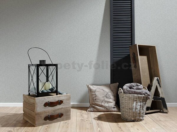 Vliesové tapety na zeď A.S. CRÉATION Maison Charme 39073-4 drobné větvičky na šedém podkladu rozměr 10,05 m x 0,53 m