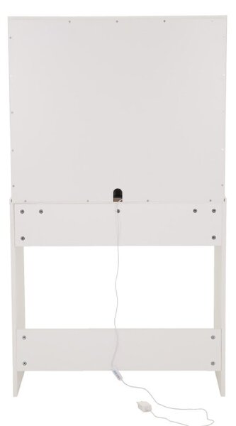 Toaletní stolek s LED zrcadlem bílý 140x41,5x80cm