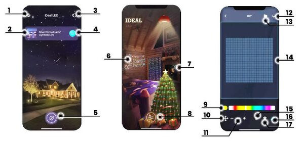 Světelný závěs 400 LED 200×200 cm vícebarevný