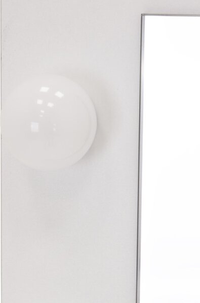 Toaletní stolek s LED zrcadlem bílý 140x41,5x80cm