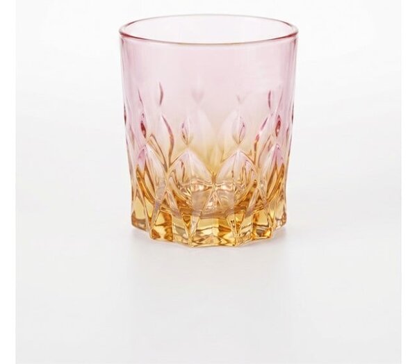 BOHEMIA PRESTIGE CONTE ROSE AMBER SKLENICE NA WHISKY 340 ML SADA 6 KS