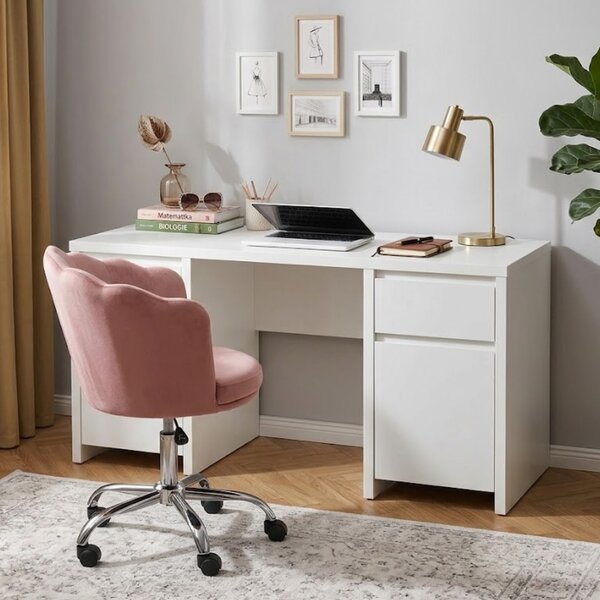Kancelářské křeslo Rose Velvet, antická růžová