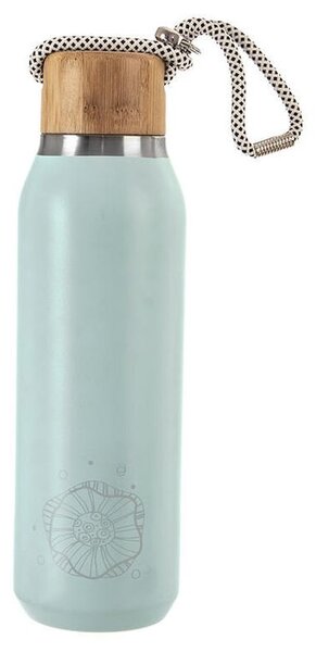 Nerezová termoláhev KVĚT, světle modrá 600 ml