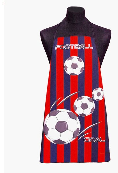 Kuchyňská zástěra FOTBAL červená