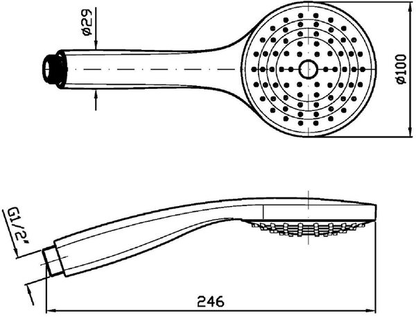Zucchetti Brim sprchová hlavice chrom Z94743