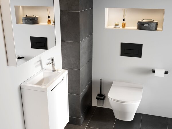Ravak Uni Slim splachovací tlačítko pro WC černá X01744