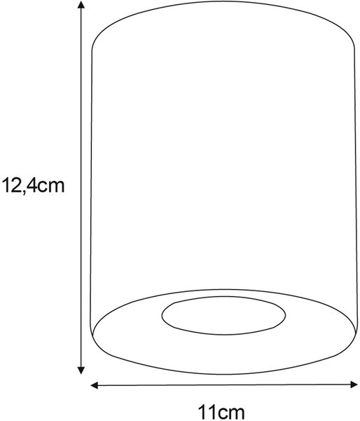 Kaja Horn stropní světlo 1x10 W černá K-5130