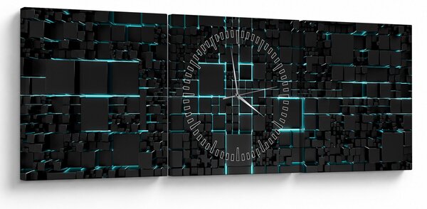 Obraz - Technologické rozhraní (s hodinami) (90x30 cm)