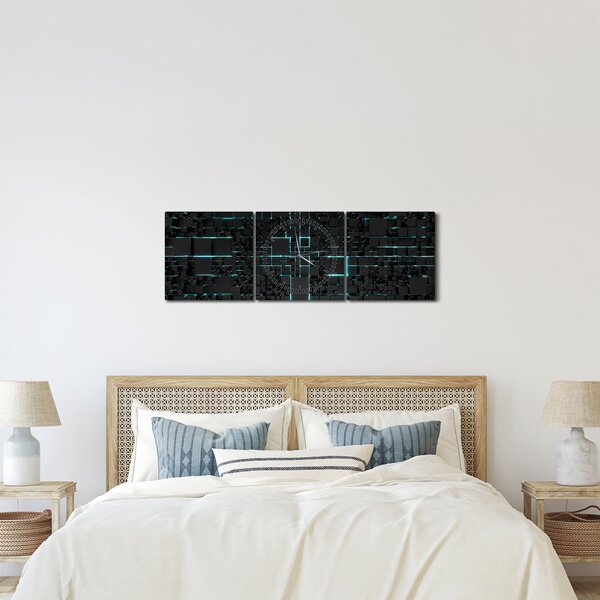 Obraz - Technologické rozhraní (s hodinami) (90x30 cm)