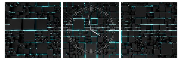 Obraz - Technologické rozhraní (s hodinami) (90x30 cm)