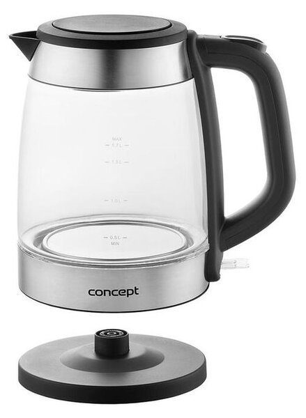 Rychlovarná konvice skleněná SILVER 1,7 l