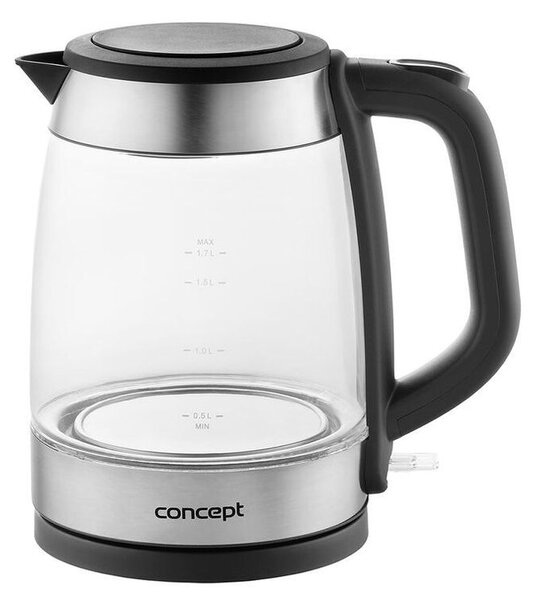 Rychlovarná konvice skleněná SILVER 1,7 l