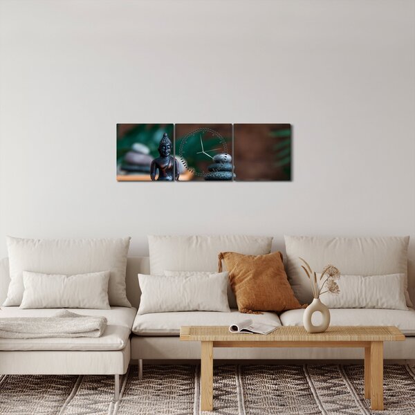 Obraz - Rovnováha (s hodinami) (90x30 cm)