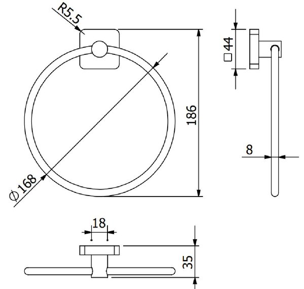 Kludi Vela S držák na ručníky chrom 2597805