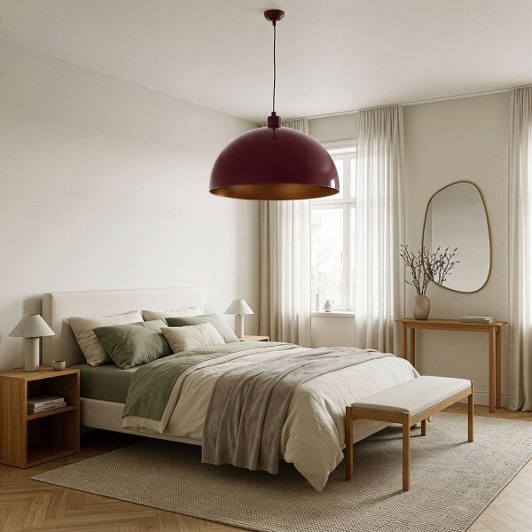 Brilagi - LED Lustr na lanku METALO 1xE27/40W/230V pr. 60 cm burgundy/měděná