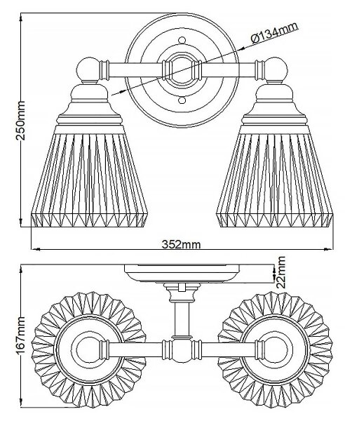 Quintiesse QN-KEYNES2-BATH-LED Kou. nás. lampa KEYNES 2xG9/3W/230V IP44 l. chrom