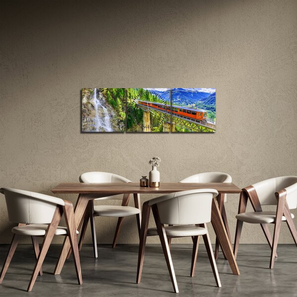 Obraz - Matterhorn, Zermatt, Valais, Švýcarsko (s hodinami) (90x30 cm)