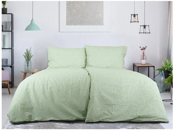 Povlečení z Renforcé bavlny GREEN FLOWERS zelené Rozměr povlečení: 70 x 90 cm | 140 x 200 cm