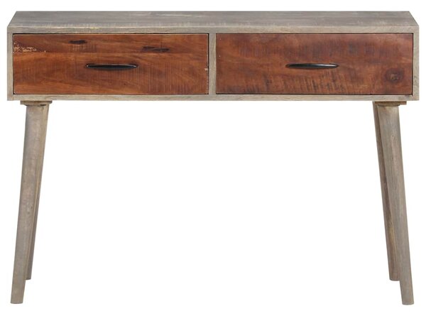 Konzolový stolek šedý 110 x 35 x 75 cm masivní hrubý mangovník 321807