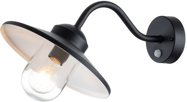 Elstead Lighting Klampenborg venkovní nástěnné svítidlo 1x60 W černá KLAMPENBORG-PIR-BK