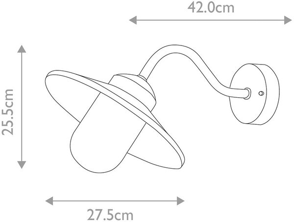Elstead Lighting Klampenborg venkovní nástěnné svítidlo 1x60 W černá KLAMPENBORG-PIR-BK