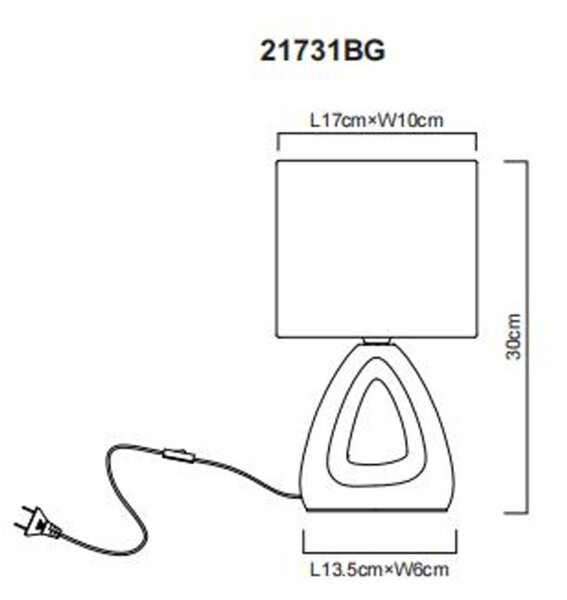 Globo Lighting Triangle stolní lampa 1x40 W zelená 21731BG