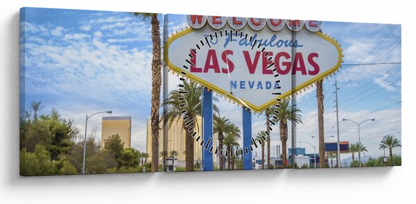 Obraz - Las Vegas (s hodinami) (90x30 cm)