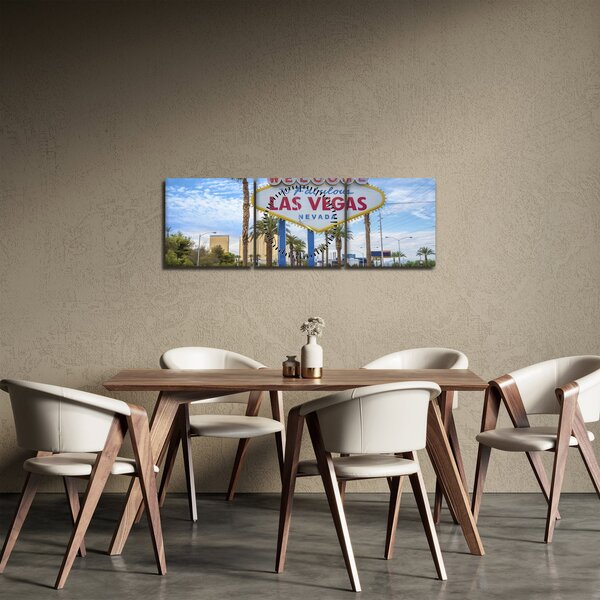 Obraz - Las Vegas (s hodinami) (90x30 cm)