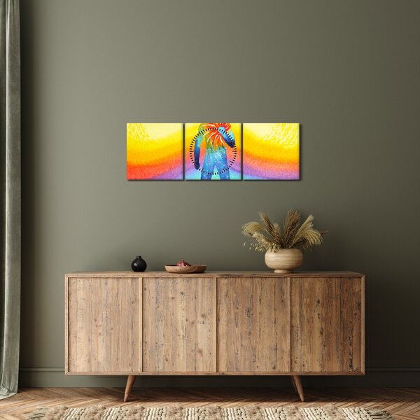 Obraz - Vnitřní síla (s hodinami) (90x30 cm)