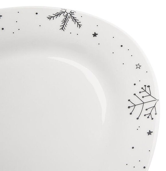 Porcelánový servírovací talíř oválný VLOČKA