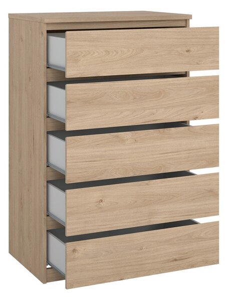 Komoda v dekoru dubu v přírodní barvě 77x121x50 cm Naia – Tvilum