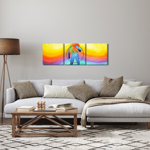 Obraz - Vnitřní síla (s hodinami) (90x30 cm)