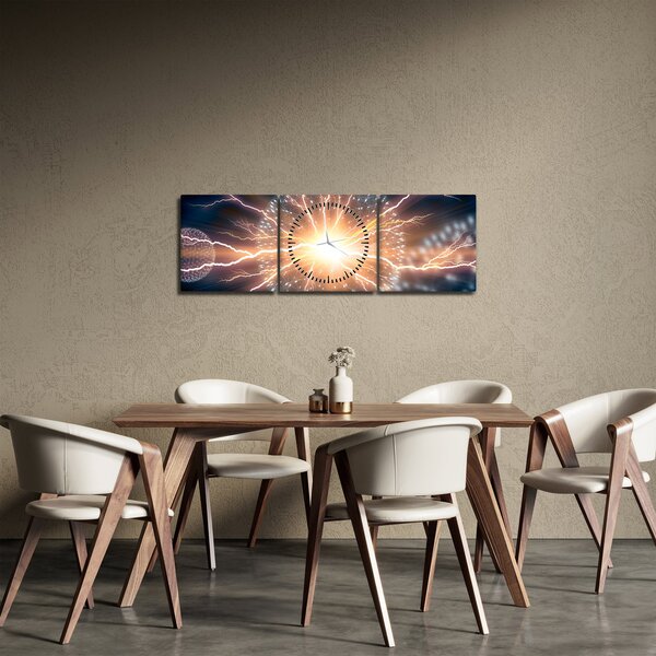 Obraz - Atom (s hodinami) (90x30 cm)