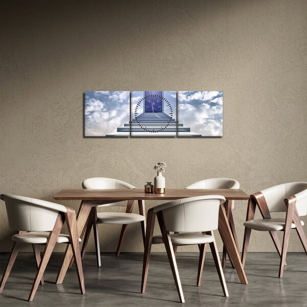 Obraz - Cesta do jiné dimenze (s hodinami) (90x30 cm)