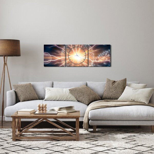 Obraz - Atom (s hodinami) (90x30 cm)