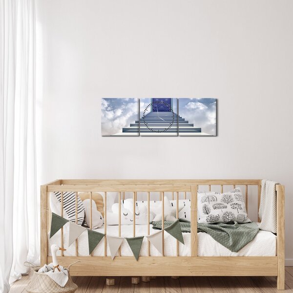 Obraz - Cesta do jiné dimenze (s hodinami) (90x30 cm)