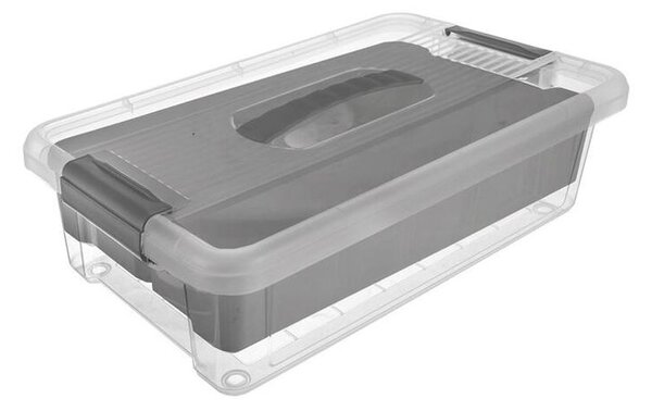 Úložný box s víkem a vyjímatelným vkladem 6 l