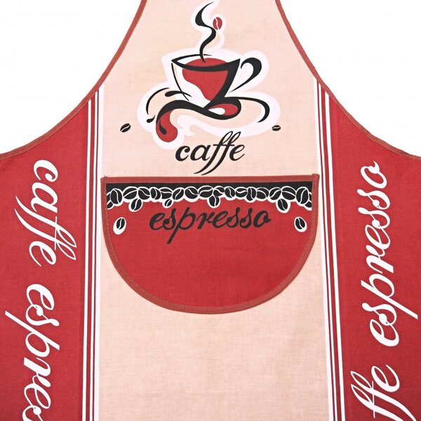 Kuchyňská zástěra caffe - vínová