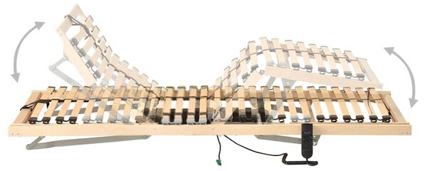 Elektrický lamelový rošt postele s 28 lamelami 7 zón 100x200 cm 321825