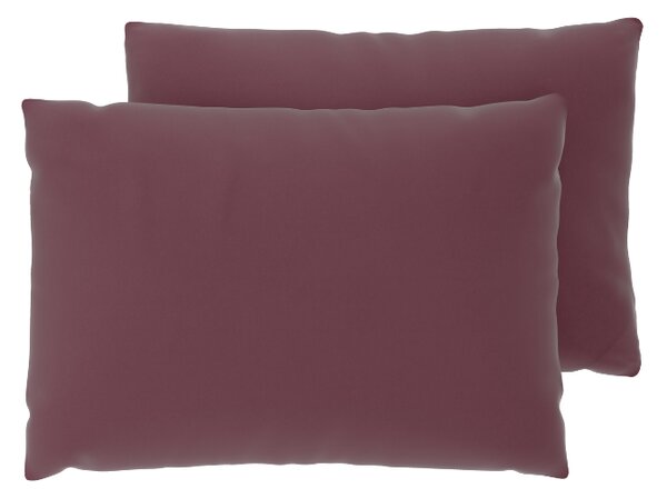 Livarno® Saténový povlak na polštář z mikrovlákna, 2 kusy, 50 x 75 cm. (bordó) (100413455005)